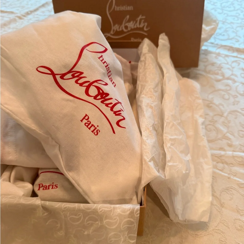 Christian Louboutin Black Studded Sandals - Picture 6 of 9